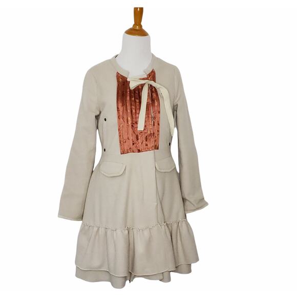 Odd Molly Colonial Military Embroidered Applique Coat Wool Ruffle Women XS - Picture 1 of 13